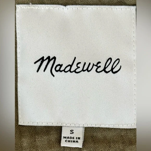 Madewell Light-spun Dumont Quilted Oversized Fit Olive/Green Jacket Size Small - Picture 14 of 16